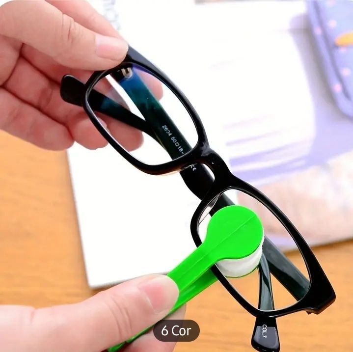 Mini escova microfibras limpador de óculos