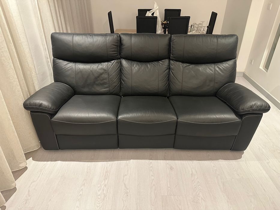 Sofa Relax 3 lugares em Pele Sharona | estado novo