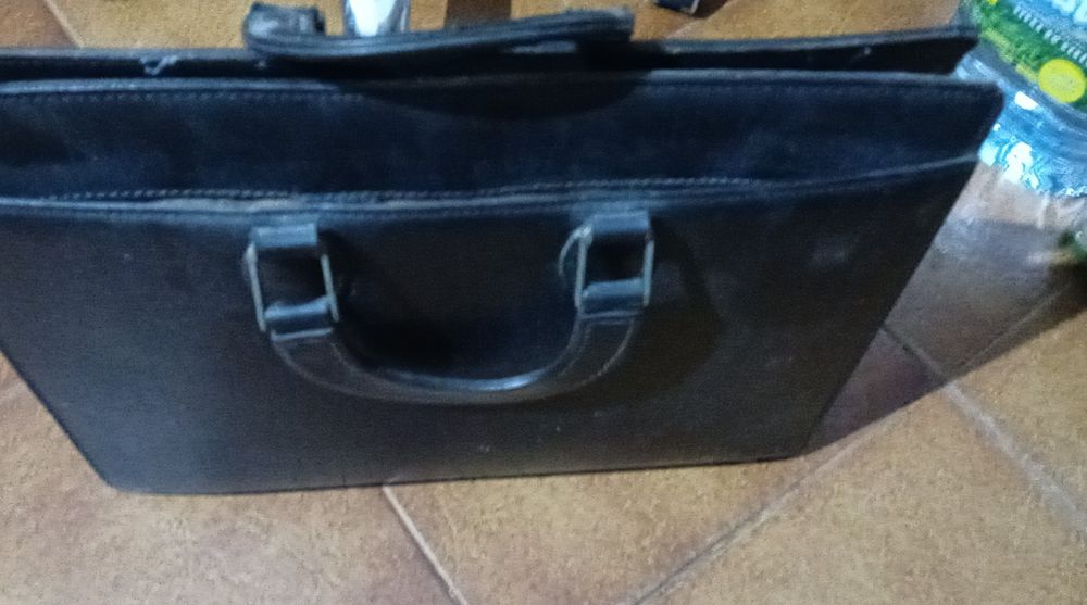 Mala/Pasta de homem ou unisexo, cabedal, pele verdadeira