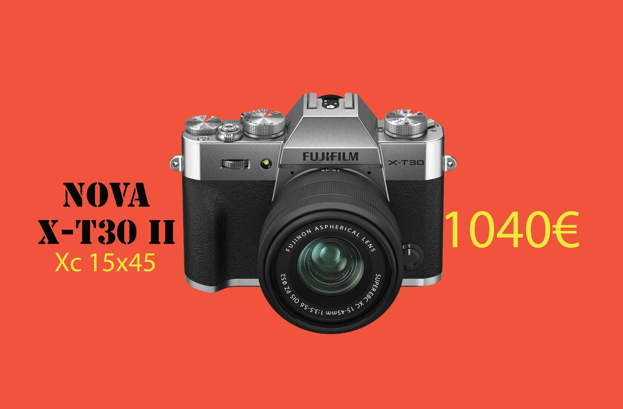 Fuji X-T30II, novo, caixa e acessórios, fatura, garantia 3 anos.