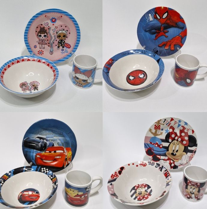 Дитячий набір посуду з кераміки