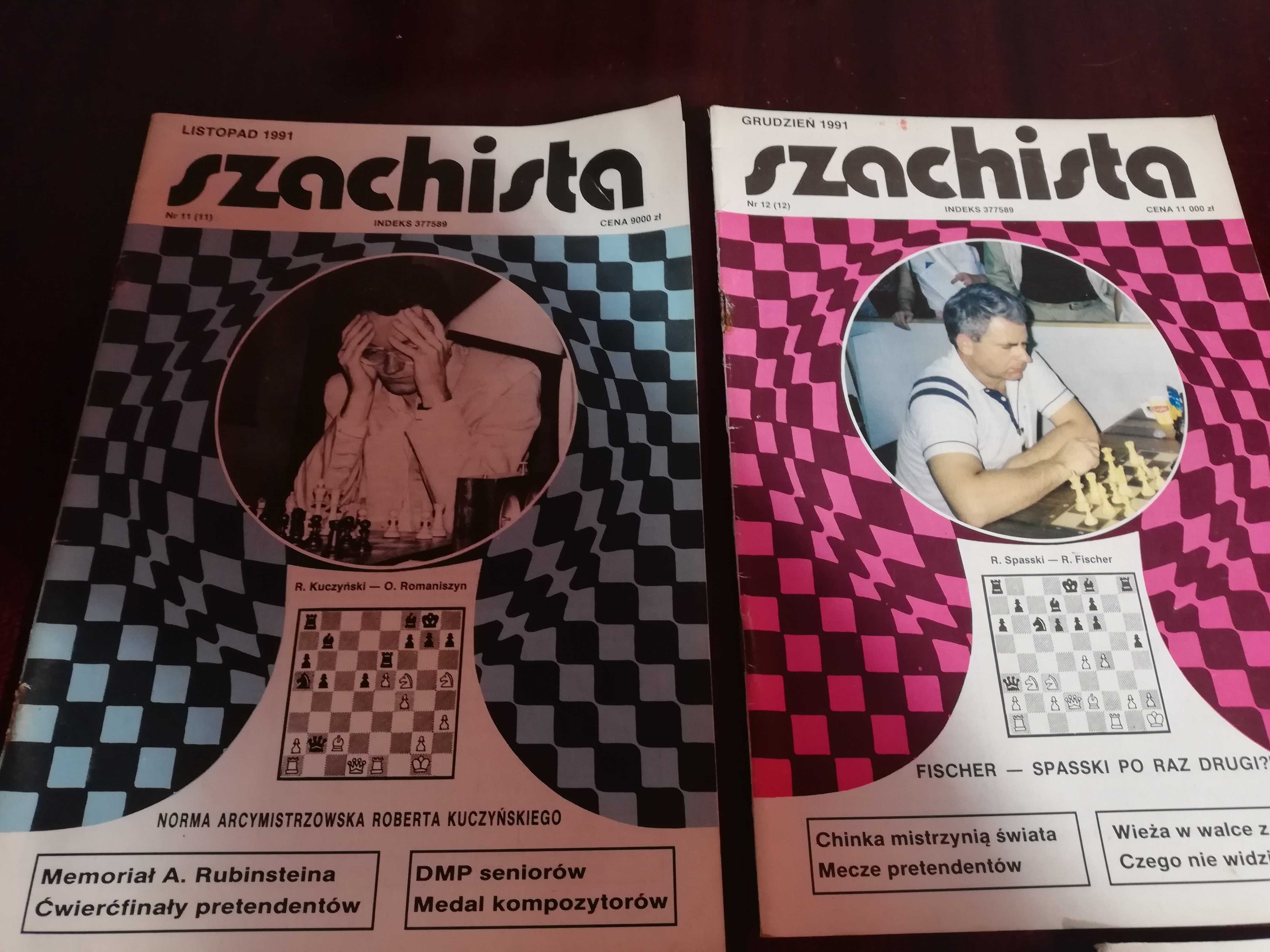 Szachista: 5 egz. miesięcznika z lat 1991/1992.