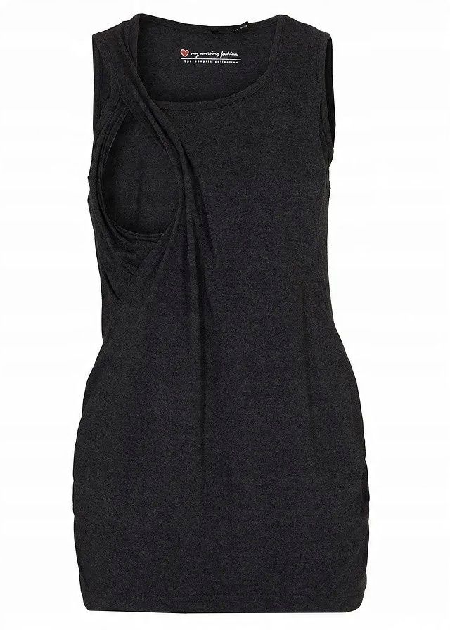 B.P.C top ciążowy i do karmienia antracytowy melanż 40/42.