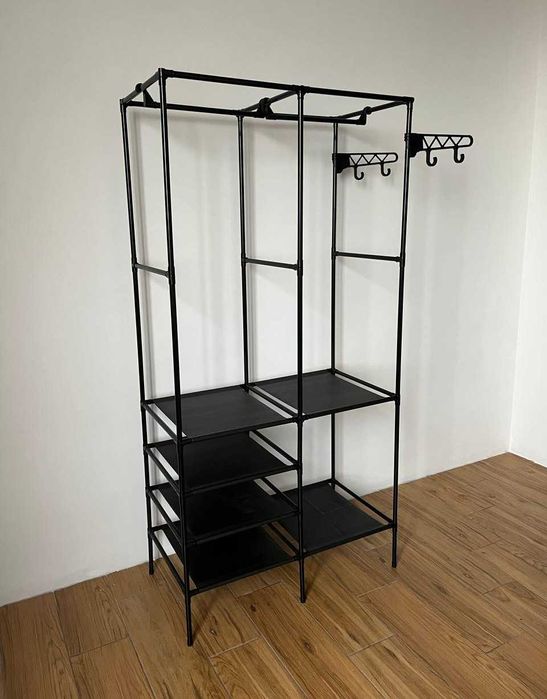 Універсальна тимчасова шафа вішалка стійка для одягу і взуття