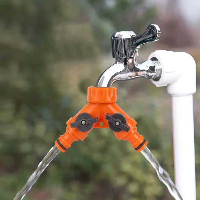 Rozdzielacz na wąż ogrodowy z 2 zaworami