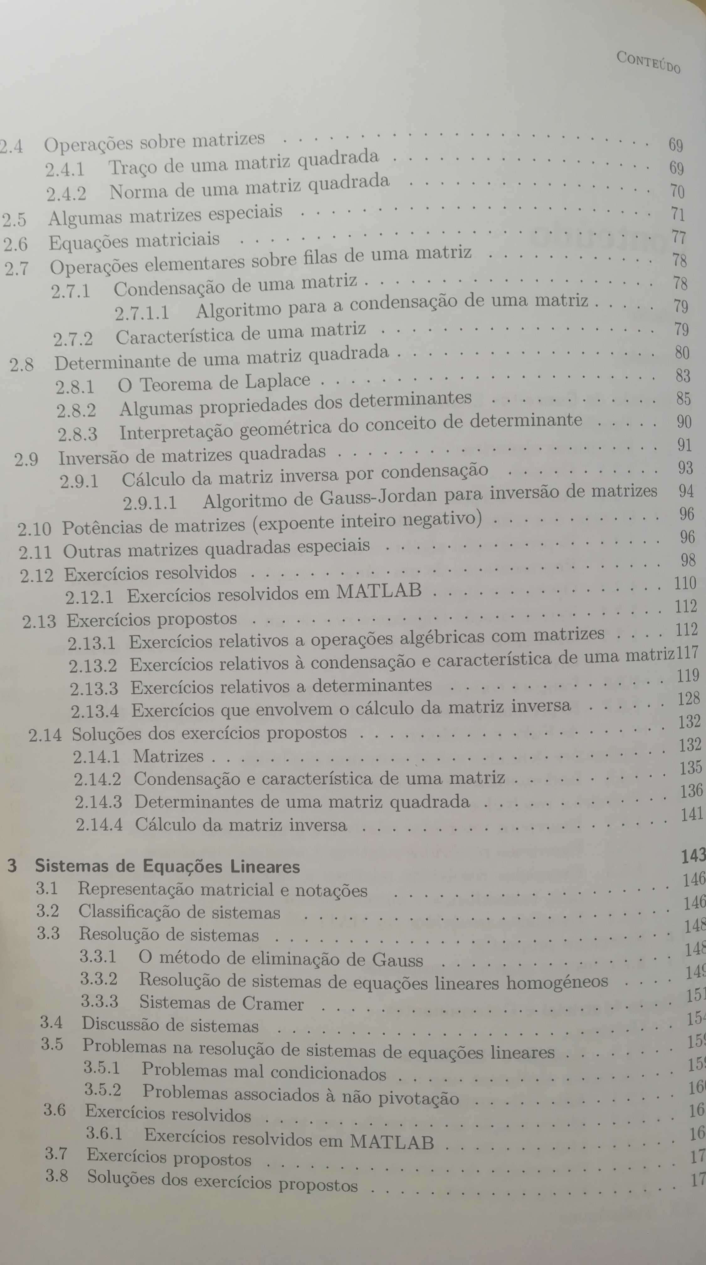 Livro de Álgebra Matricial como novo