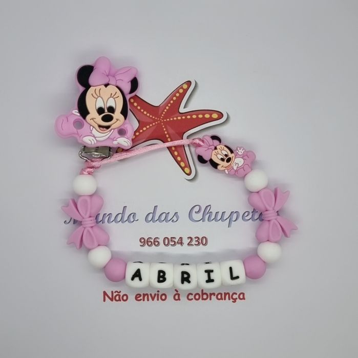 Prende xuxas silicone bebé chupeta