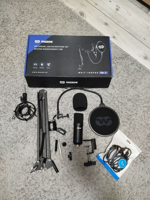 Mikrofon mozos Mkit-700pro ver.2 na statywie