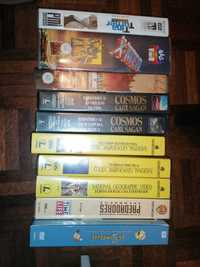 Filmes em VHS - Cosmos de Carl Sagan, National Geographic variados