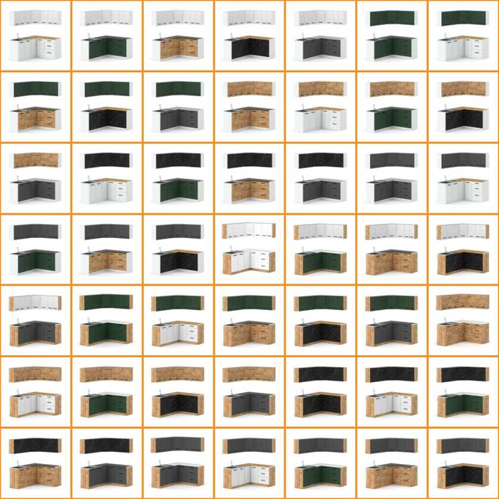 Nowoczesna Kuchnia Modułowa Narożna 3.2m Zestaw Kuchenny Duży Z Blatem