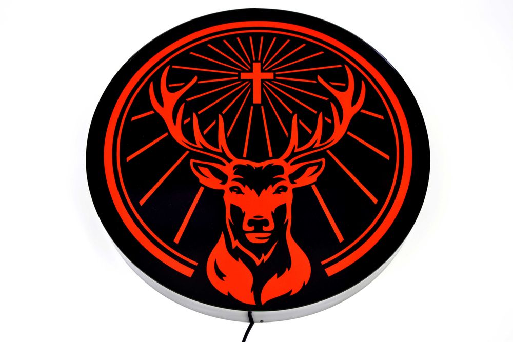 Neon Jagermeister, Reklama świecąca 3D, PRODUCENT, Baner, Kaseton LED