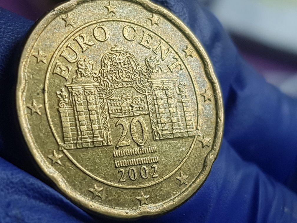 1. 20 euro cent Austria - Wykruszenia stempla