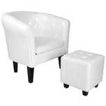 Fotel Miadomodo Chesterfield - w zestawie Hocker - Fotel relaksacyjny
