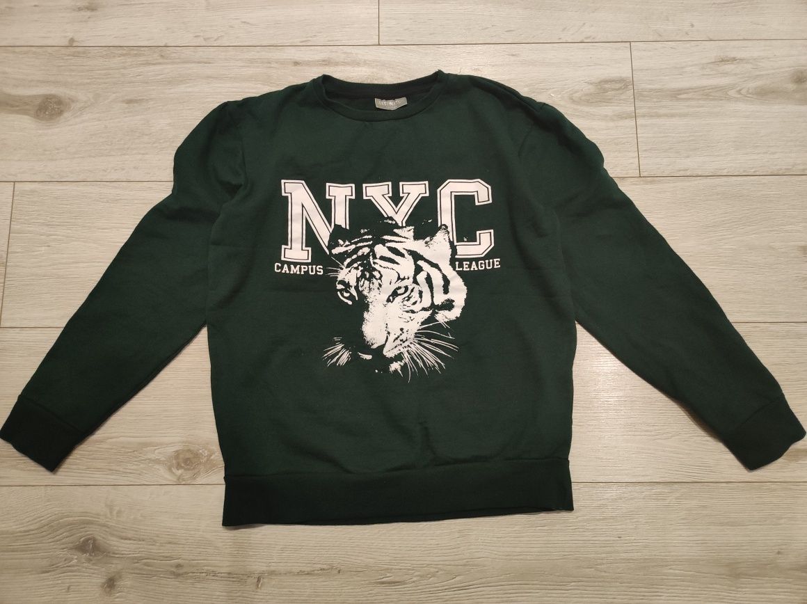 Zielona bluza młodzieżowa dla chłopca NYC r 158/164