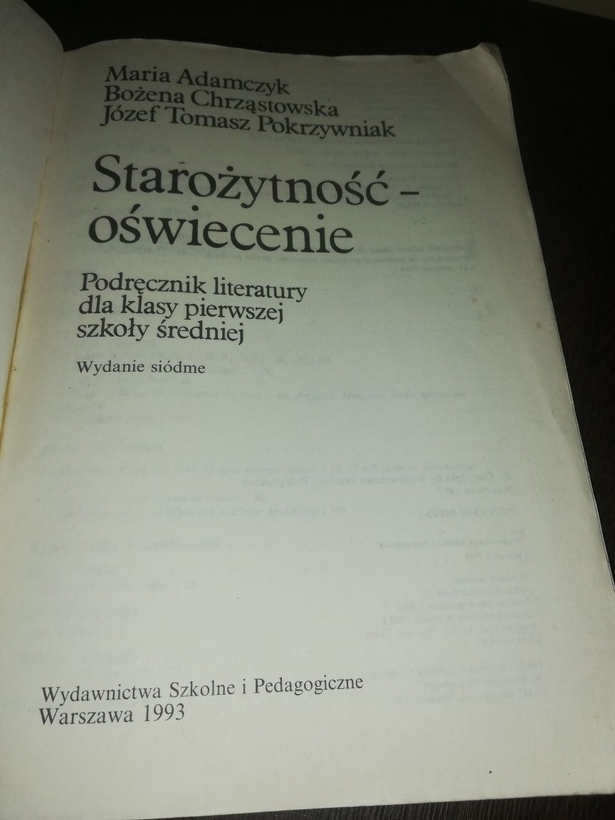 Literatura starożytność - oświecenie