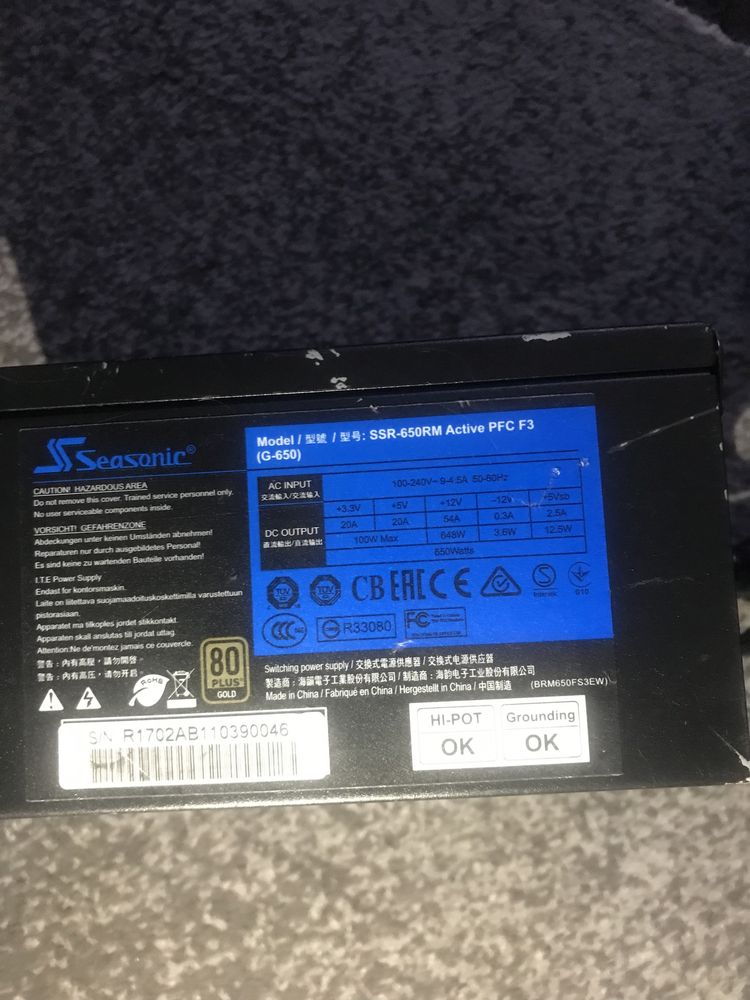 Блок живлення seasonic SSR-650rm Active PFC F3