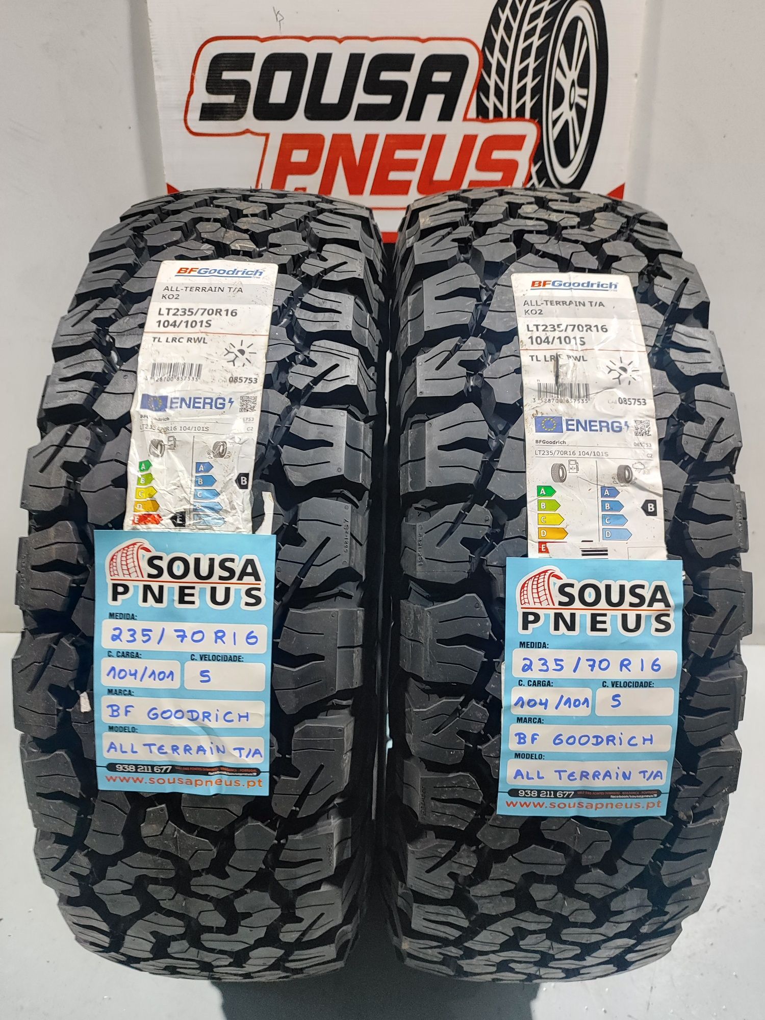 2 pneus novos 235-70R16 BF Goodrich - Oferta da entrega