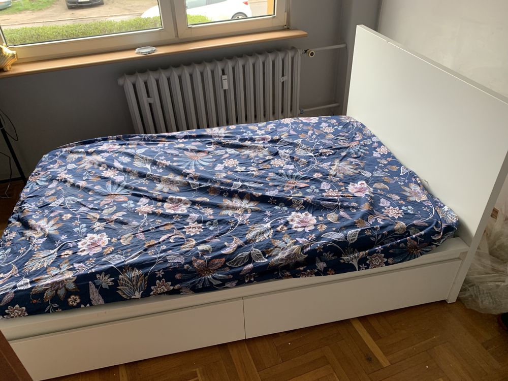 Łóżko IKEA  malm ze stelażem i szufladami 120x200 wymiary materaca