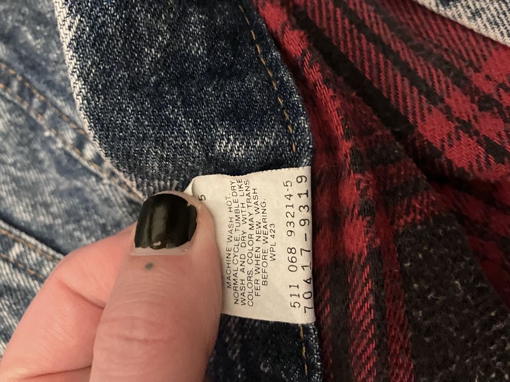 Casaco de Ganga Levi’s forrado, Made in USA (Vintage Anos 80)