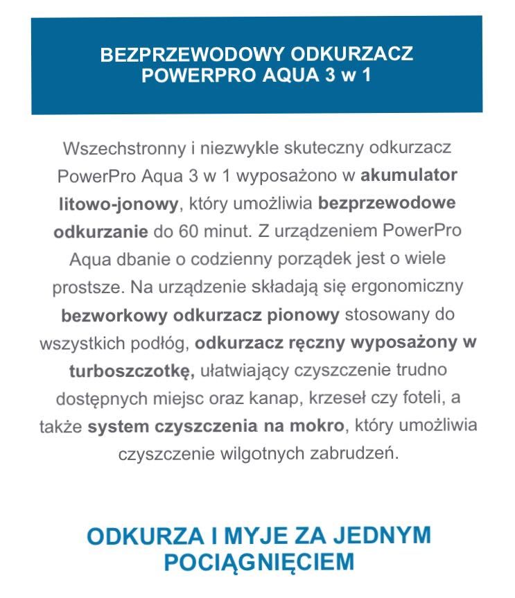 Odkurzacz pionowy Philips ProAqua