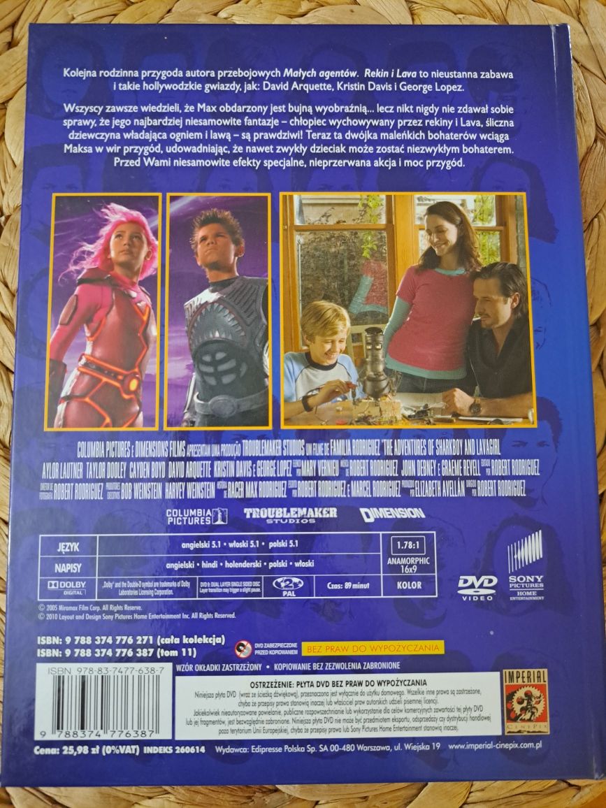 Film familijny DVD z książką Rekin i Lawa