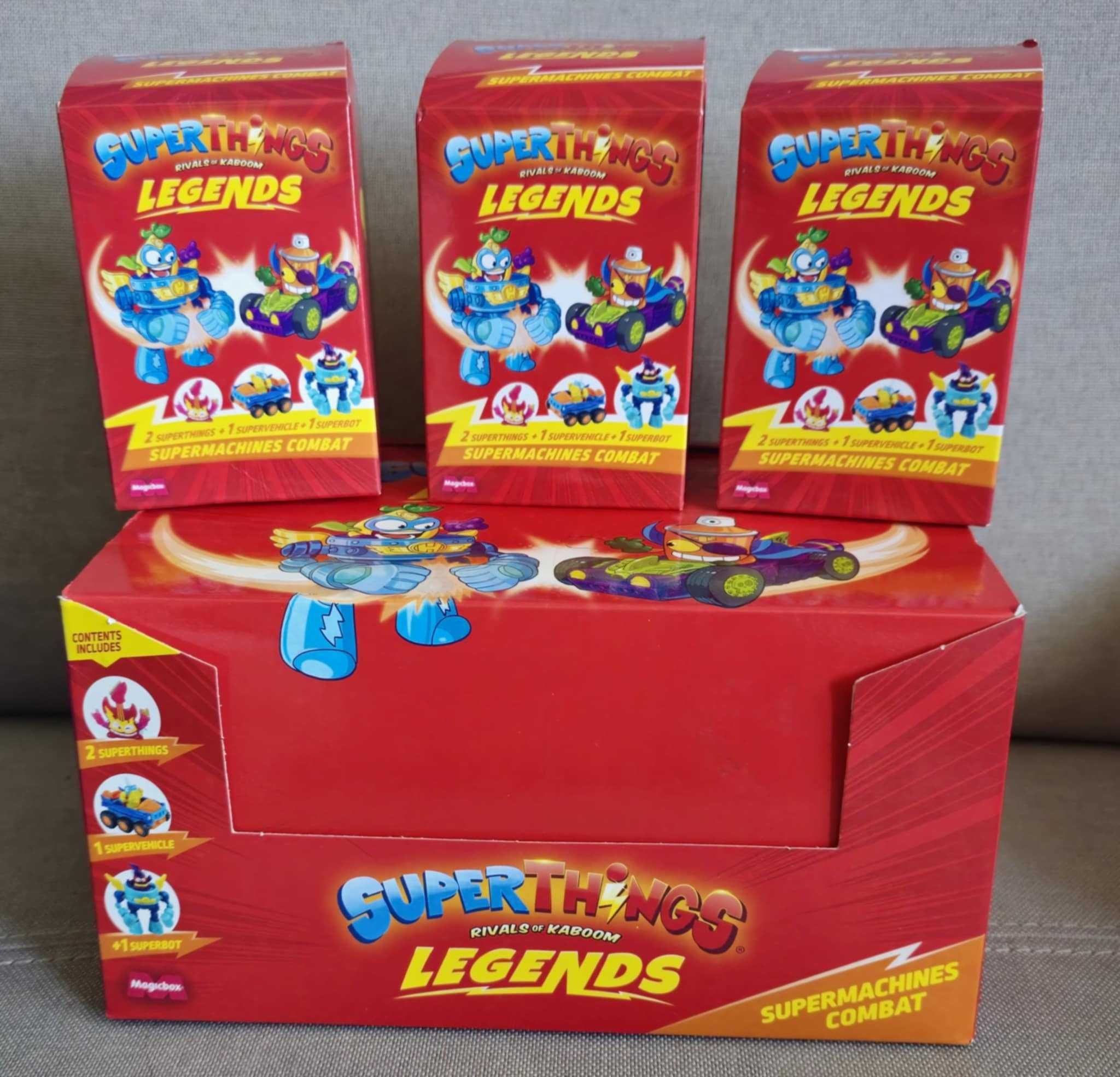 5 X pudełko 10X figurka+ 5X ROBOT+pojazd SuperThings LEGENDS SUPERMACH