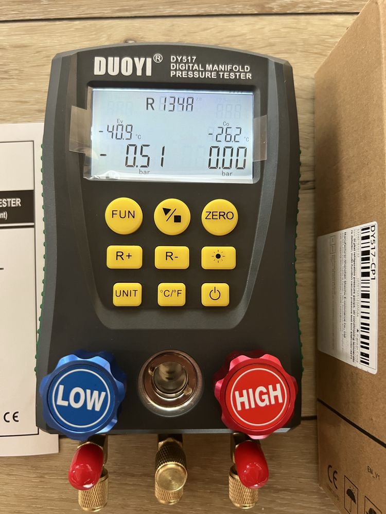 Manometr cyfrowy do obsługi klimatyzacji r22,R32,R134a DUOYI