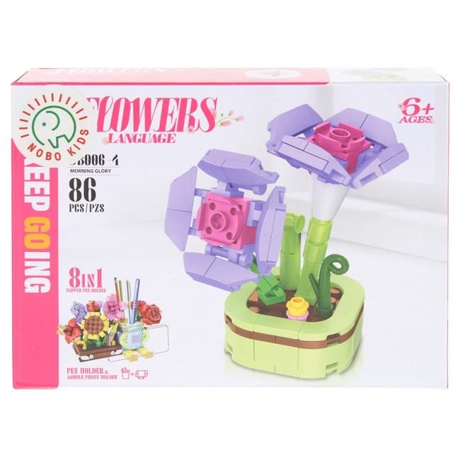 Klocki Konstrukcyjne Kwiaty w Doniczce do Budowania - Wilec