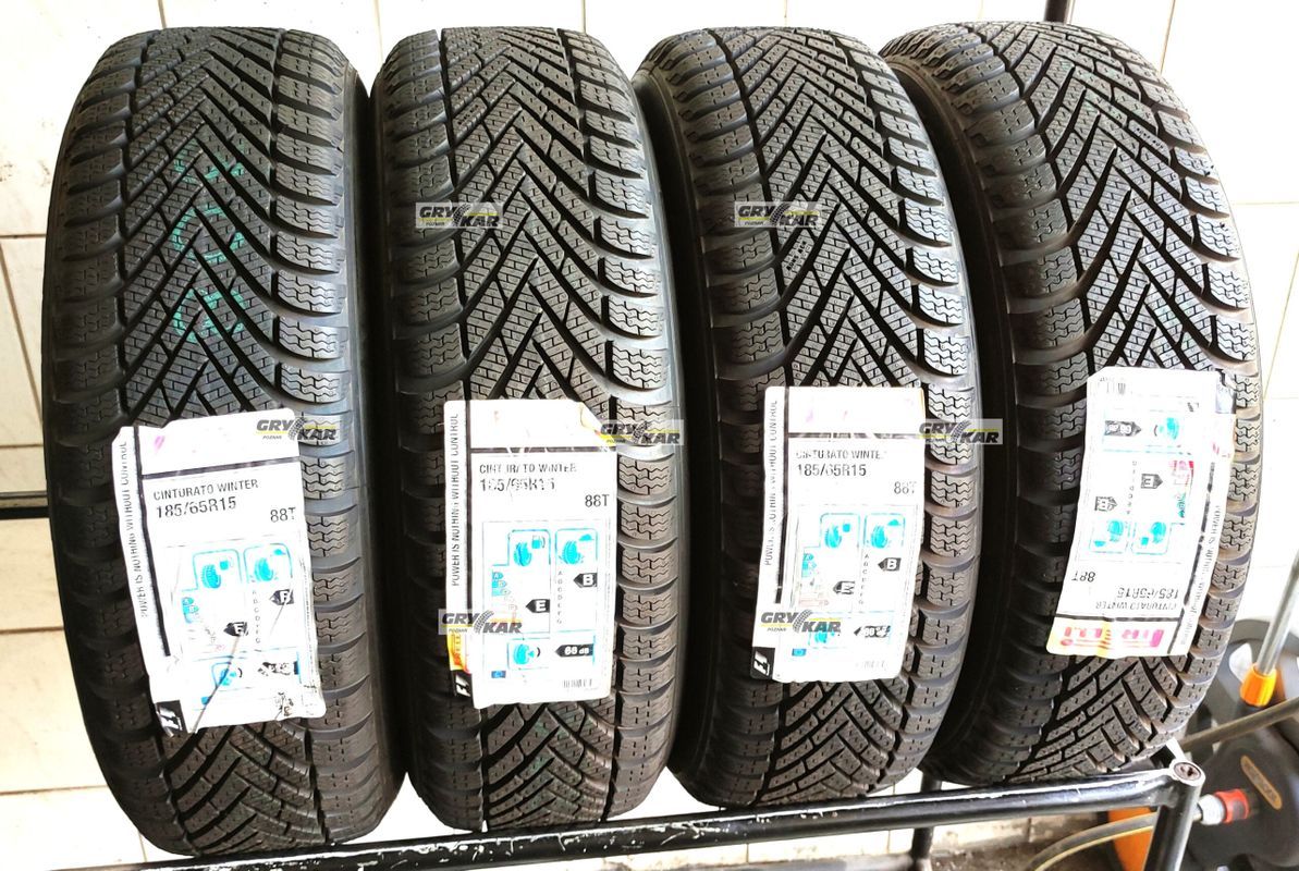 4x 185/65r15 Pirelli Winter Cinturato Tm E/B/66dB 3 lata gwar.