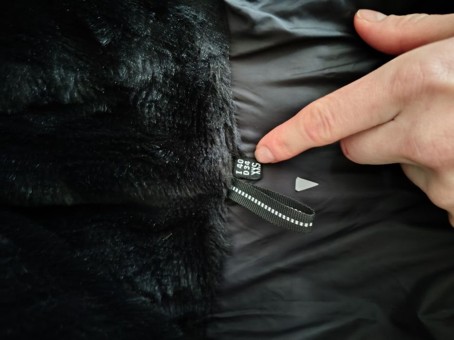 Пуховик зимовий довгий CMP чорний XXS з теплим капішоном