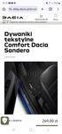 DACIA SANDERO III Dywaniki Welurowe Oryginalne