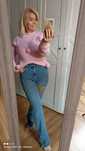 Nowe bogato zdobione jeansy premium seksy woman