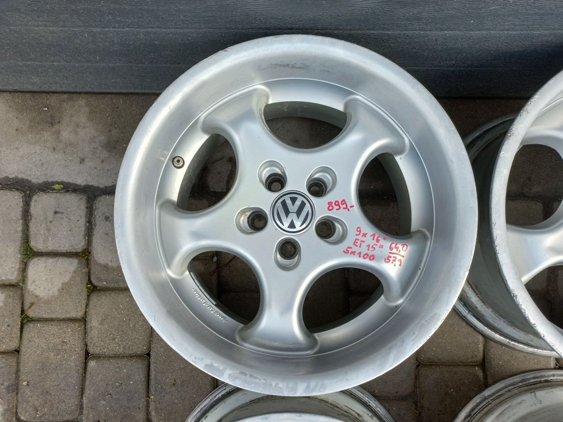 Felgi aluminiowe 16" 5x100 do VW Golf 4, Audi A3 *DWIE SZEROKOŚĆI*