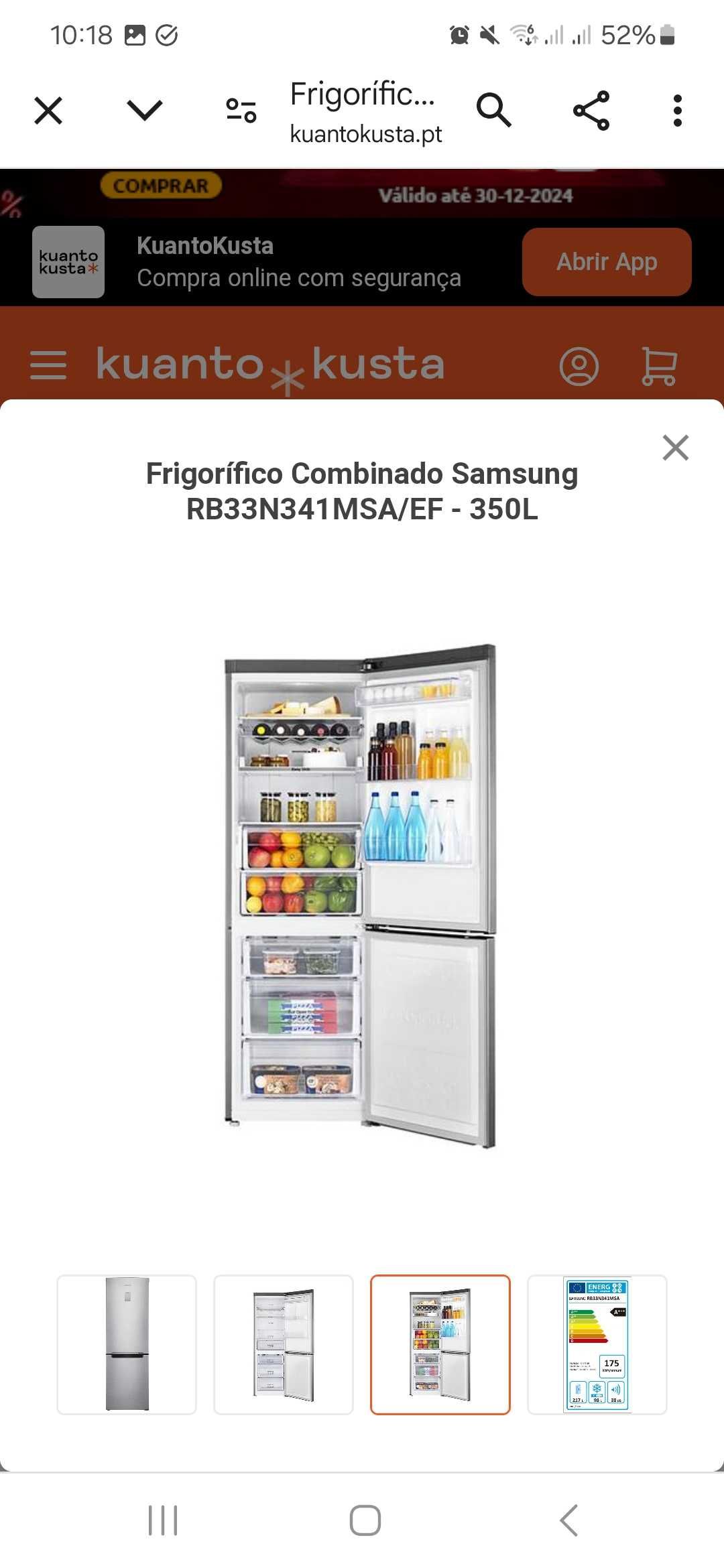 Frigorífico Combinado Samsung RB33N341MSA/EF - 350L