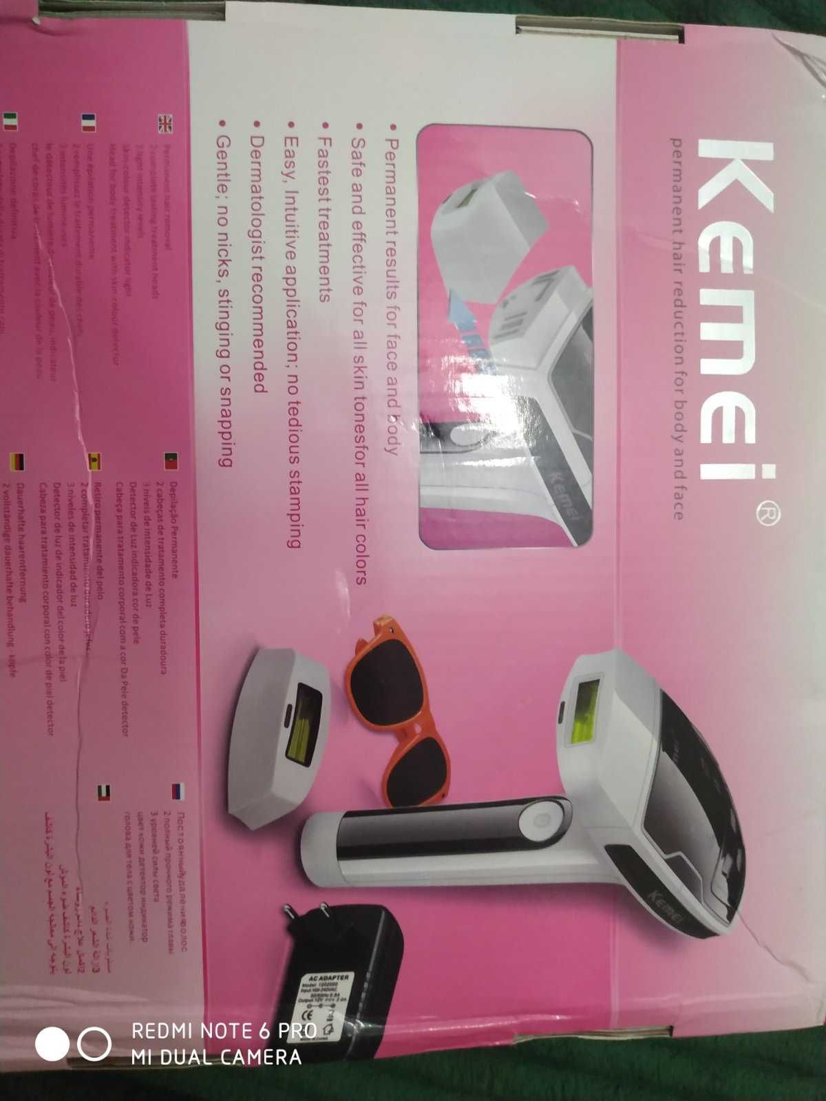 Лазерный эпилятор (фотоэпилятор) Kemei KM 6812 для лица и тела