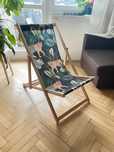 Leżak drewniany plażowy balkon