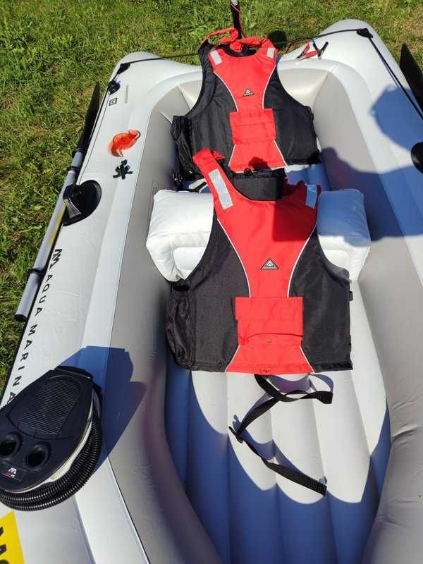 Ponton Aqua Marina Motion+silnik elektryczny T‑18+aku 40 Ah+kamizelki