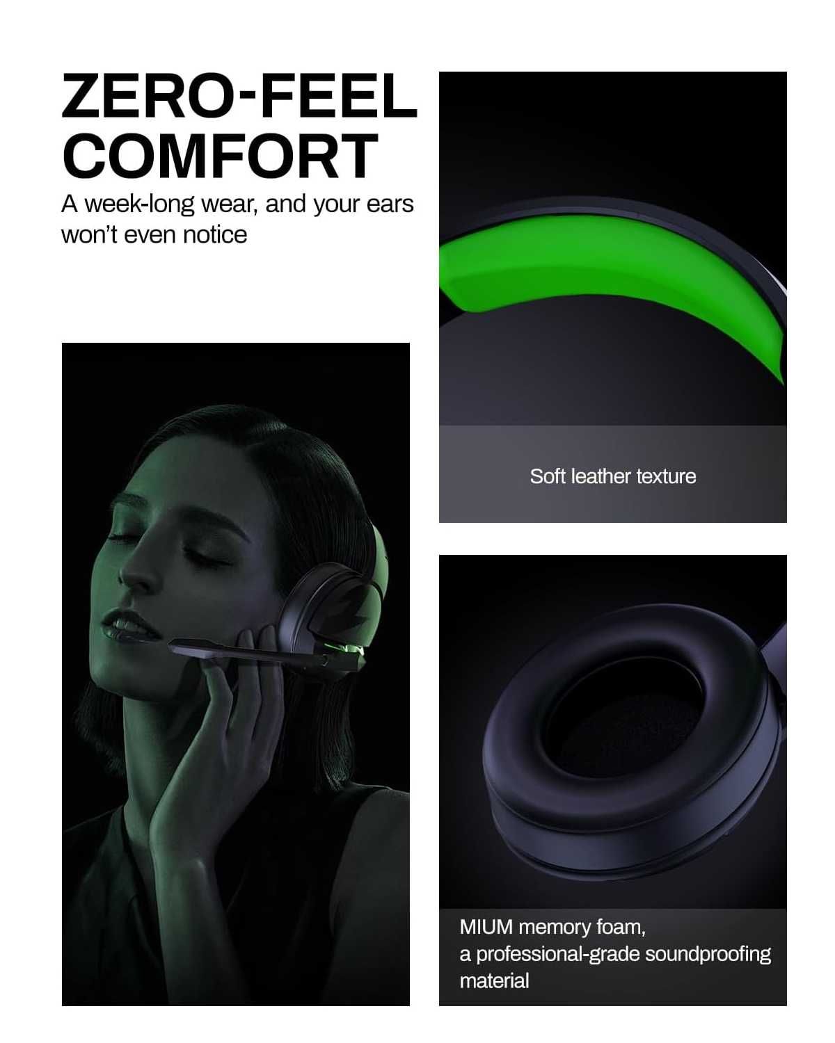 Наушники Acer Nitro Gaming Headset K2 Dynamic 50mm Drivers 100h Green