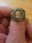 Перстень Печатка белый металл  13 грамм  21 мм