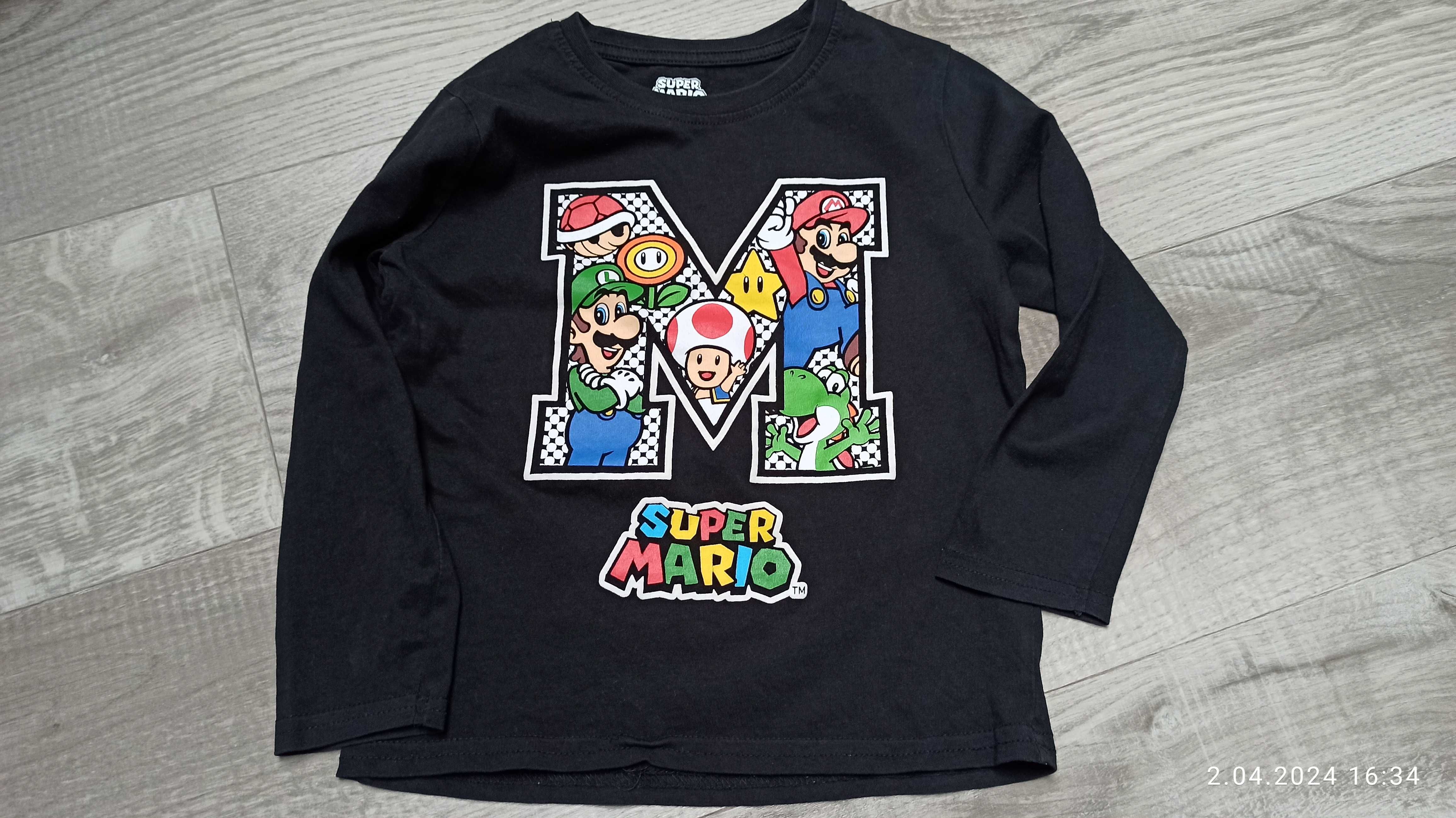 Bluzka chłopięca z długim rękawem Super Mario r. 104