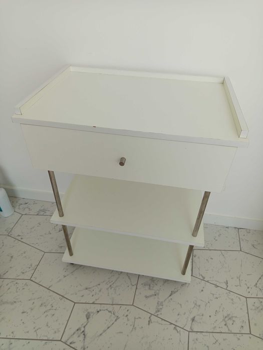 Conjunto de 2 carrinhos com rodas e gaveta para salão de beleza