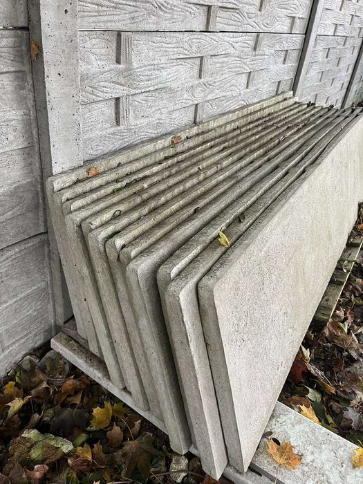 Przęsła betonowe, płyty betonowe słupy, ogrodzenie