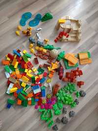 Klocki kompatybilne z LEGO Duplo dwa komplety zoo i dino
