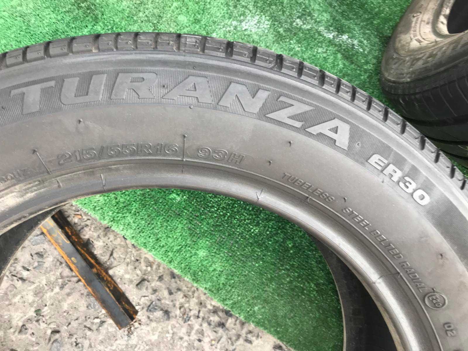 Шини Bridgestone 215/55r16 Комплект літо б/у склад Оригінал