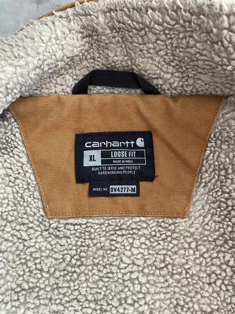 Kamizelka zimowa robocza Carhartt Washed Duck Sherpa