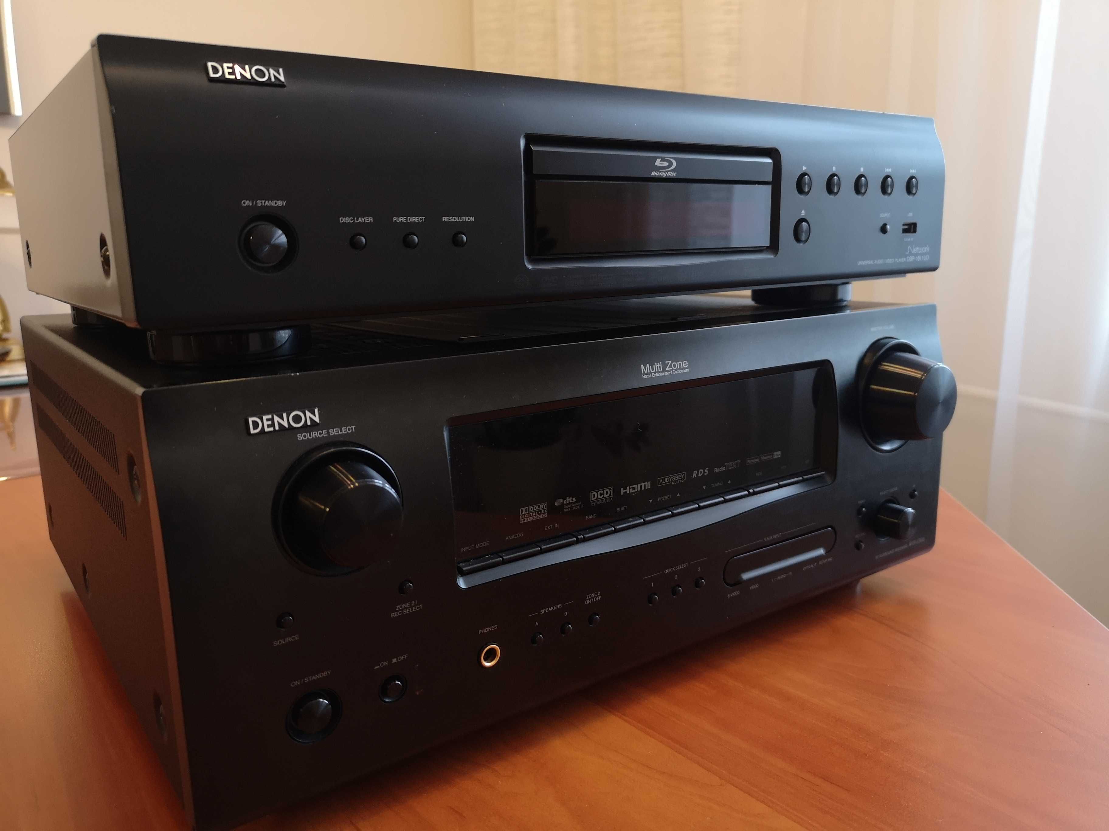 Zestaw kina domowego Denon AVR-2308 oraz BlueRay DBP-1611ud