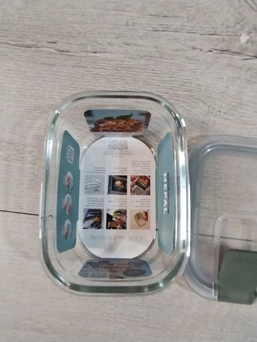 Szklany pojemnik na żywność pokrywka EasyClip Nordic Sage Mepal 450ml