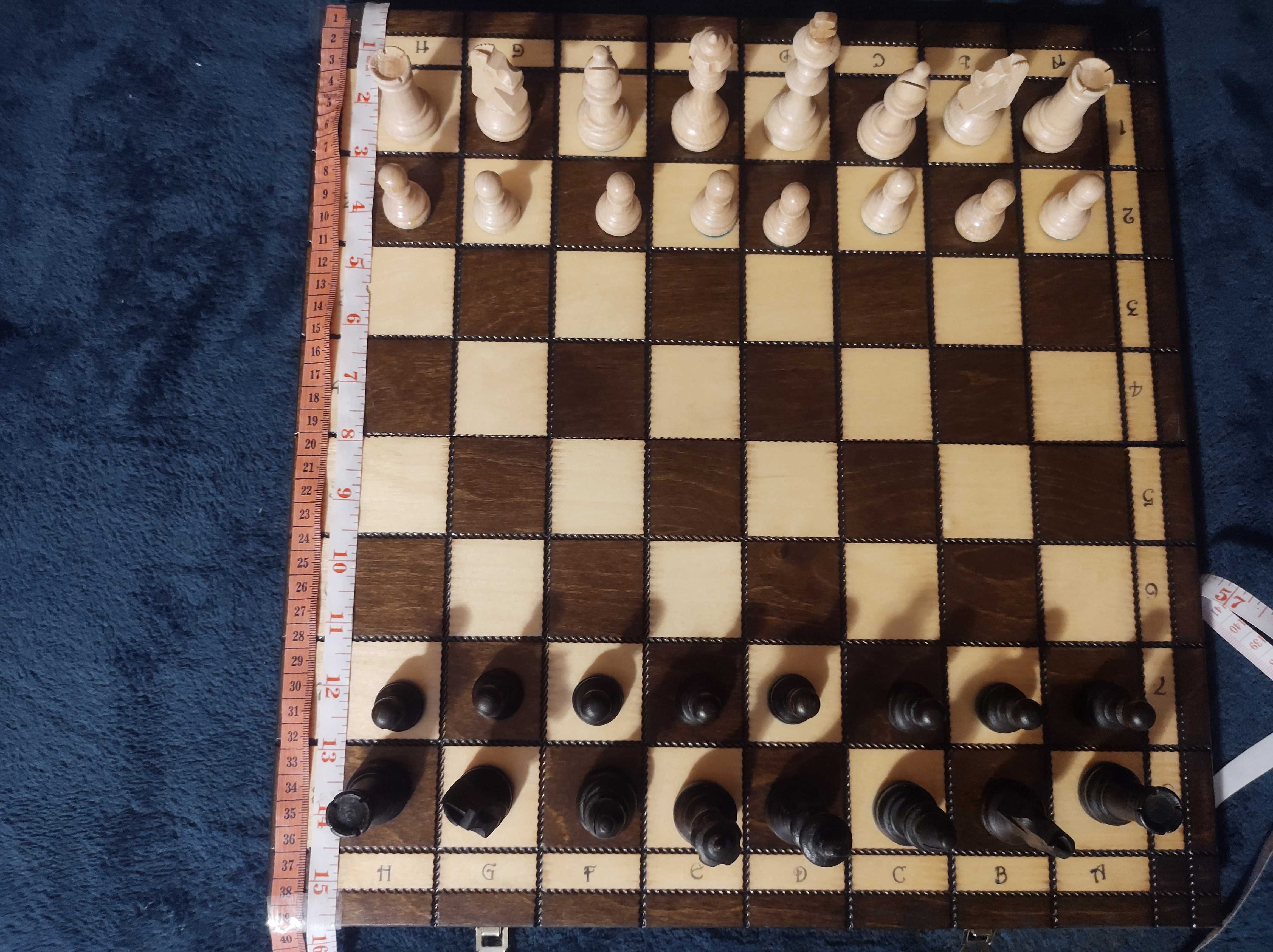 NOWE szachy duże drewniane BHB 40*40