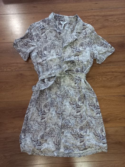Krótka sukienka letnia koszulowa marki Object, rozmiar 40, L/M