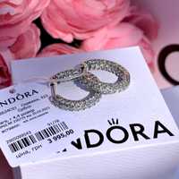 Серьги пандора оригинал, сережки кільця пандора оригінал, pandora